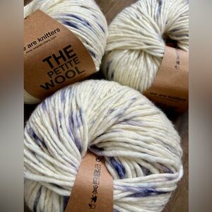 We Are Knitters Cream The Petite Wool Yarn in Sprinkle Denim